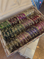 Plain Motifs Glass Bangles With New Kashmiri Ghunghroo Bangles Combo of Set 12 Colours Box | 60 PcsKashmiri Ghunghroo Bangles Indian Bangles Set & Jewelry