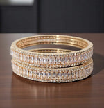 Rose Gold Bridal Kada Set For Wedding Indian Jewelry Set