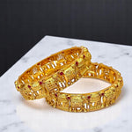 Jaipuri Rajwadi Gold Plated Brass Kada For Wedding
