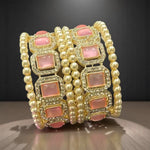 Punjabi Pearl Kundan Kada Bracelet Set For Wedding