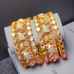 Rajsthani Meenakari Design Bridal Bracelet Kada Set For Wedding