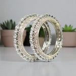 Rajwadi Style Siver Toned Kada For Indian Wedding