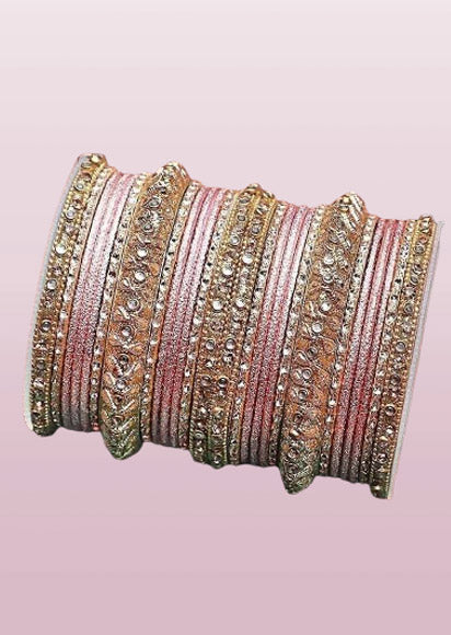 Traditional Kundan Bangle Set with stone work , Wedding bangles, Indian Jewelry - Libasaa