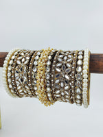 Indian Pearl bangles set with stone work kada, Indian bangles, Wedding jewelry, festive colorful bangles size 2.4/6/8/10 set for 2 - Libasaa