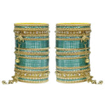 Indian Bangles, Indian Bangle Set, Bridal bangles, Traditional Brass Non Precious Metal Bangle Set For Women & Girls - Libasaa