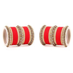 Indian Matte Textured Bangles in different color with stone kadas, Wedding bangles, Festive colors bangles, Kundan bangles Chudiya - Libasaa