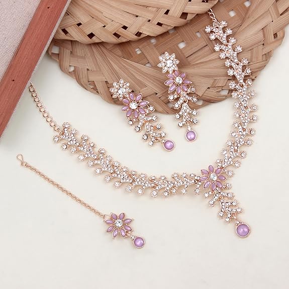 Tikka Set Maang Tikka American Diamond American Diamond Choker Set