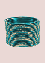 Indian Bangles, 24 Glitter Bangle Set, Indian Jewelry, Bridal Bangles for Women, Indian Bangles, Bollywood Jewelry, Chudiyan - Libasaa