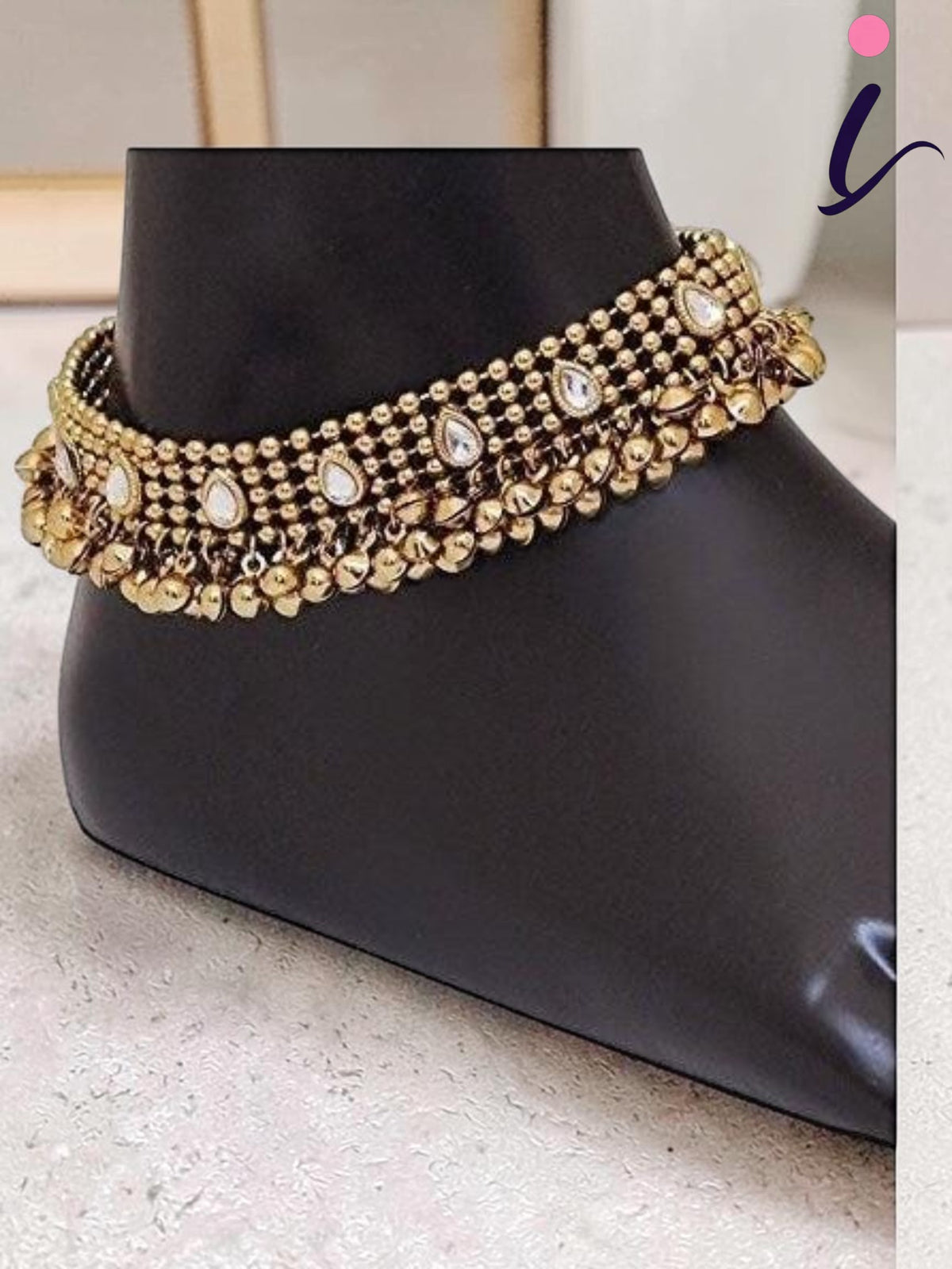 Indian Silver And Gold Plated Handcrafted Payal Anklet for Women | Traditional Ethnic Bridal Wedding & Party Wear Jewellery