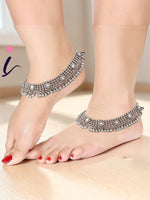 Indian Silver And Gold Plated Handcrafted Payal Anklet for Women | Traditional Ethnic Bridal Wedding & Party Wear Jewellery