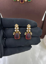 Multicolor Gemstone Victorian Necklace Set with Earrings – Bridal & Festive Jewelry