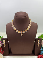 Delicate Kundan Necklace Set with Earrings – Bridal & Party Wear Jewelry