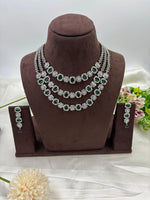 Three Layer Palki American Diamond Necklace – Bridal & Party Wear Jewelry