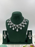 Multi Teardrop Necklace Set with Earrings – Bridal & Party Wear Jewelry
