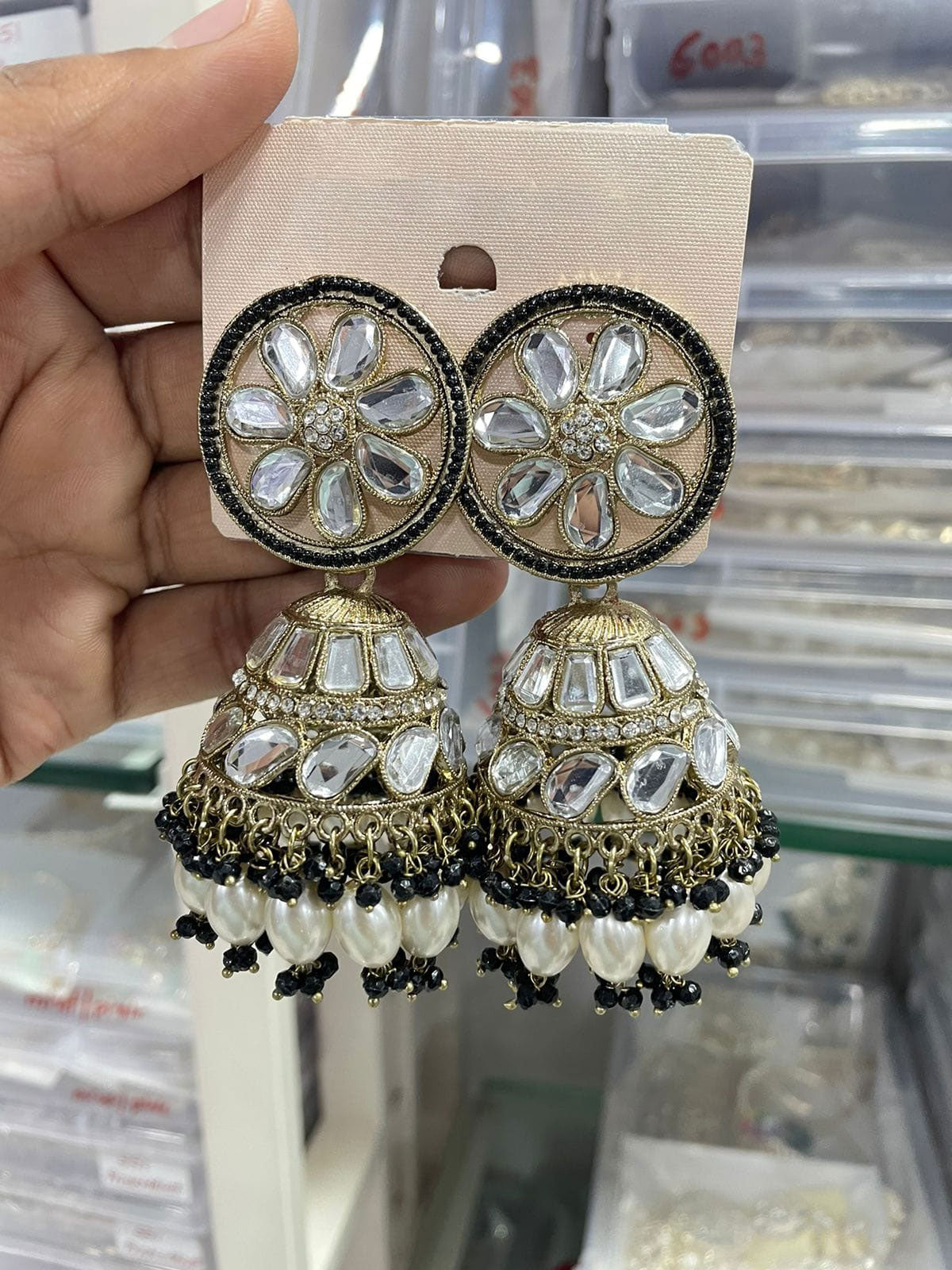 Pakistani Kundan Earrings Handmade Jewelry for Special Occasions