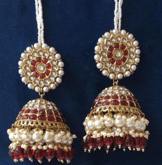 Ethnic Indian Earrings Handmade Kundan Jewelry for Weddings and Special Occasions