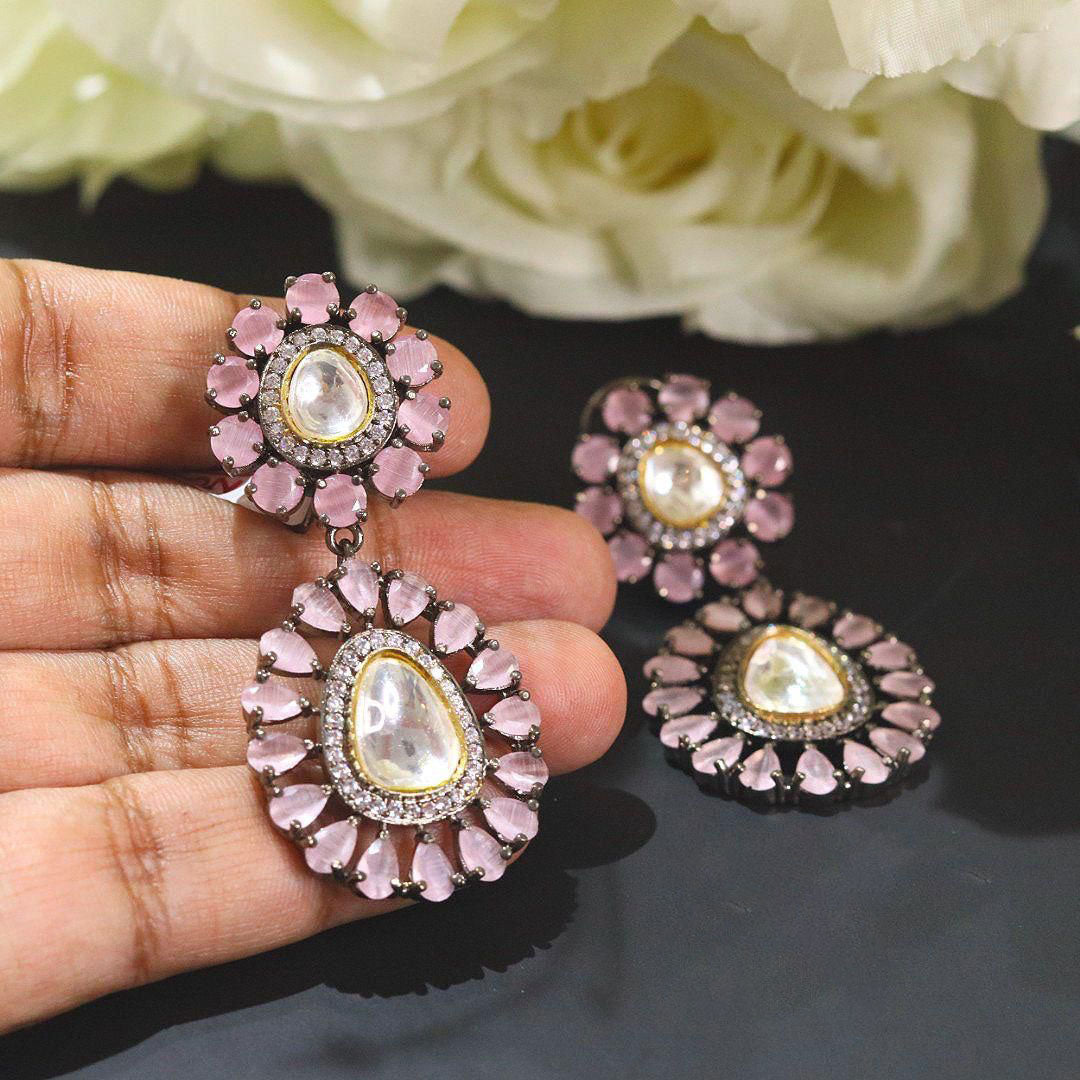 Ethnic Handmade Kundan Earrings Perfect Jewelry for Weddings and Special Events