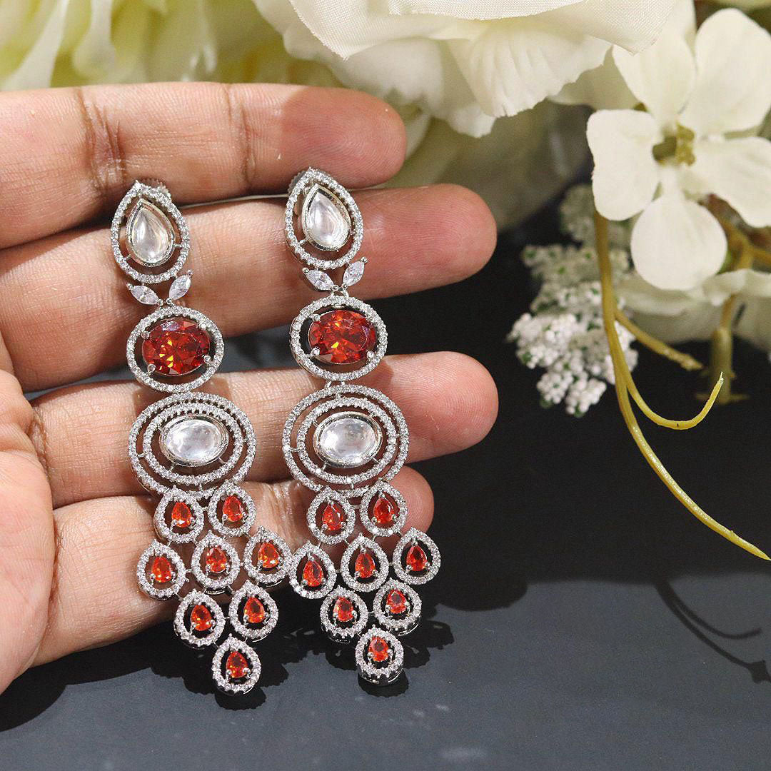 Pakistani Kundan Earrings Handmade Jewelry for Special Occasions and Weddings