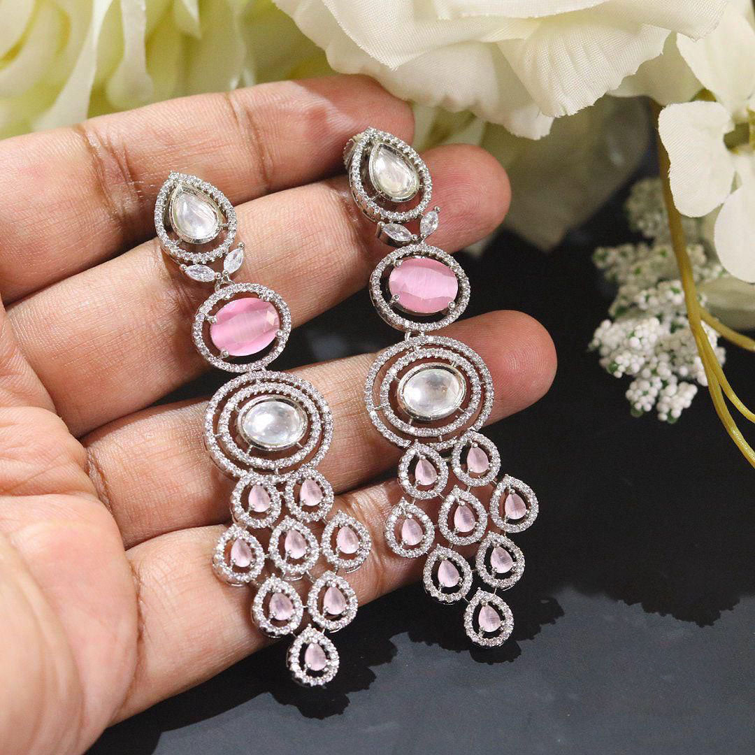 Pakistani Kundan Earrings Handmade Jewelry for Special Occasions and Weddings