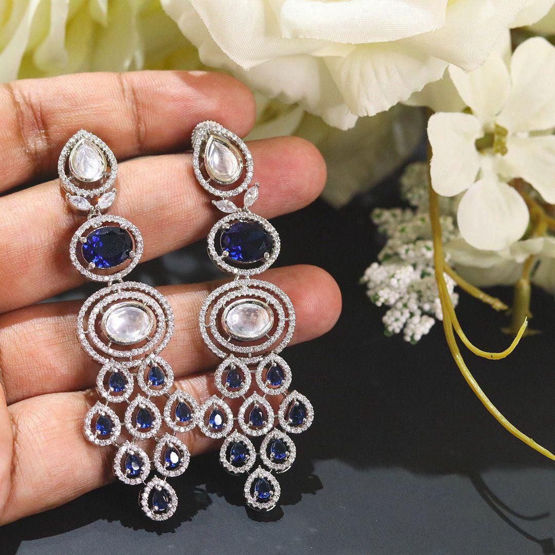 Pakistani Kundan Earrings Handmade Jewelry for Special Occasions and Weddings