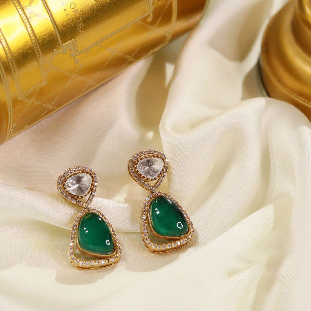 Pakistani Kundan Earrings Crystal Bollywood Handcrafted Premium Wedding Jewelry for women