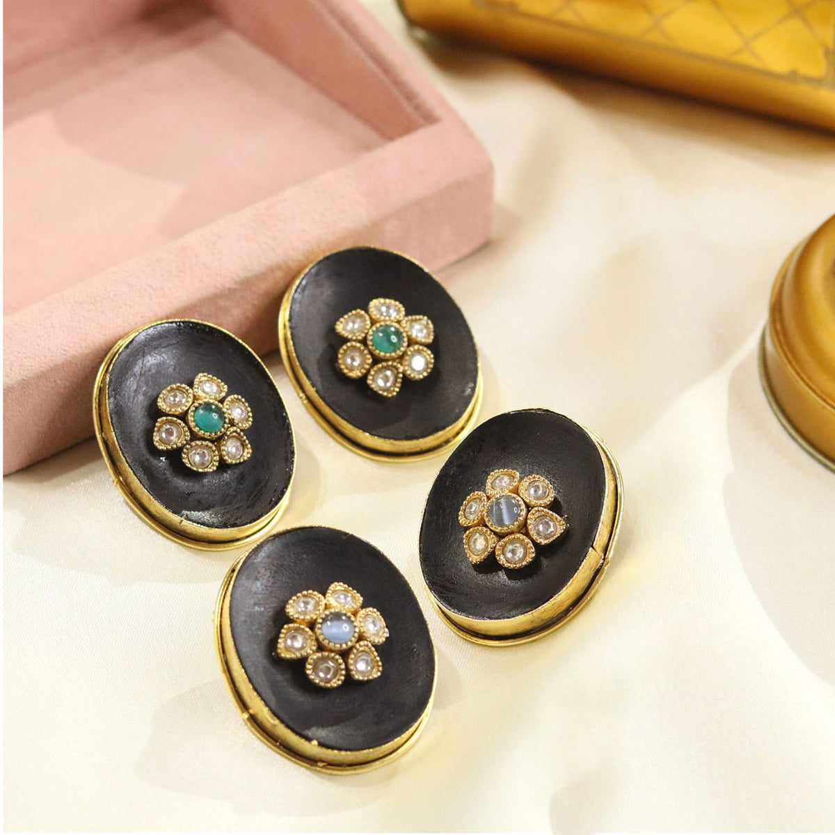 Statement Crystal Earrings with best design Gemstone, Inspired by Bollywood Fashion