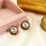 Ethnic Styles Kundan Earrings for Weddings Parties and Special Occasions with high quality