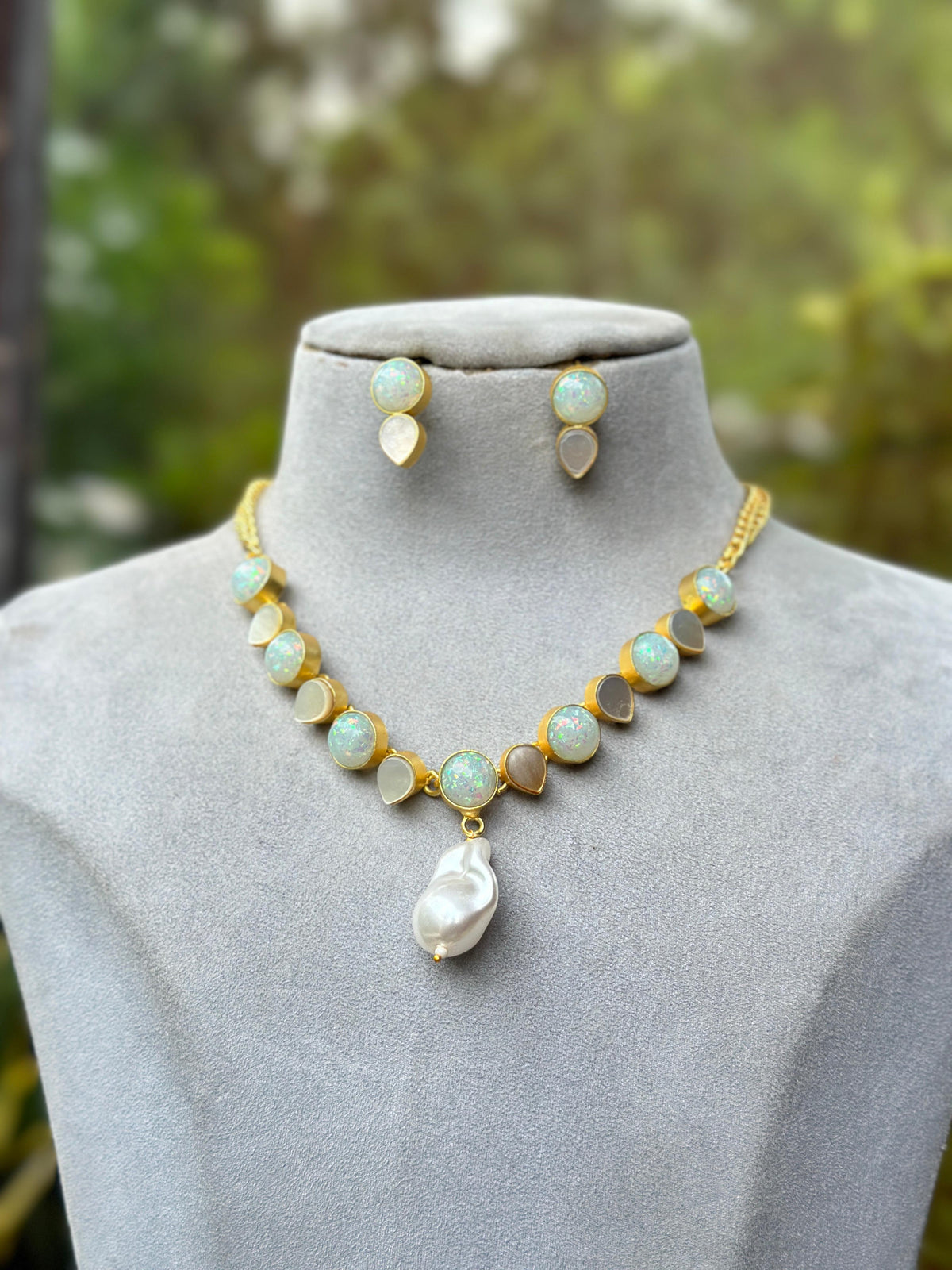 Handcrafted Necklace Earrings Set Artistry Meets Tradition in Unique Designs for Women