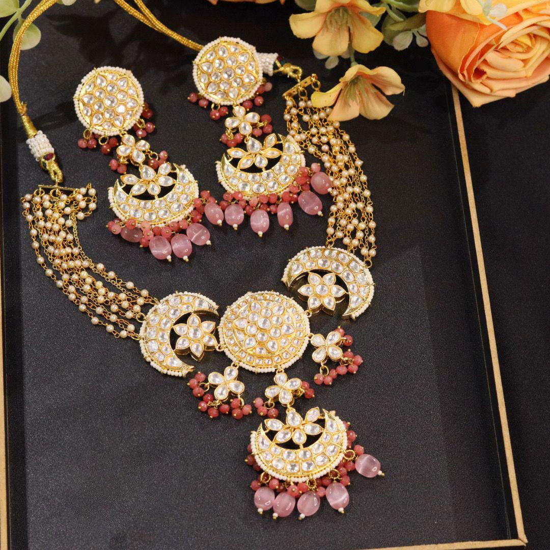 Indian Traditional Necklace Earrings Set Heritage and Style Combined for Classic Appeal