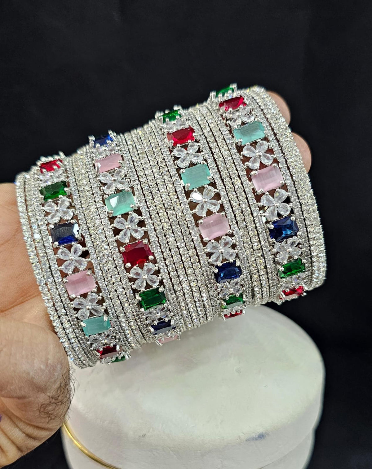 Stylish Bollywood bangle set blending Indian and Pakistani artistry perfect for enhancing any ethnic outfit