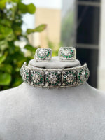 Pakistani Inspired Necklace Earrings Set Stunning and Stylish for a Beautiful Bridal Look