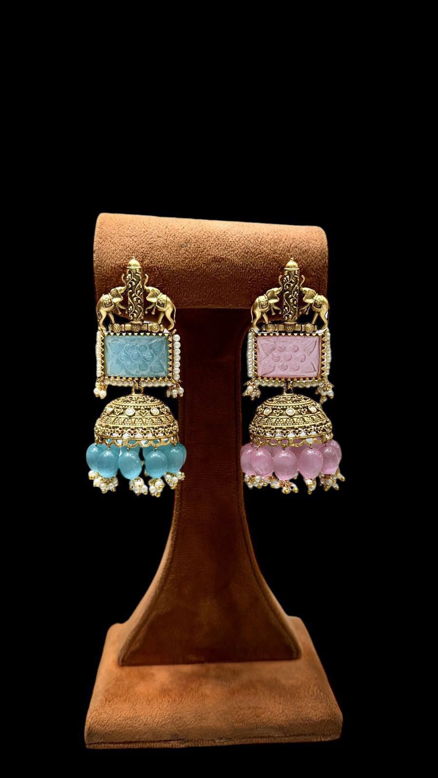 Ethnic AD Jhumka for women with a handcrafted appeal ideal for adding elegance to everyday or party outfits