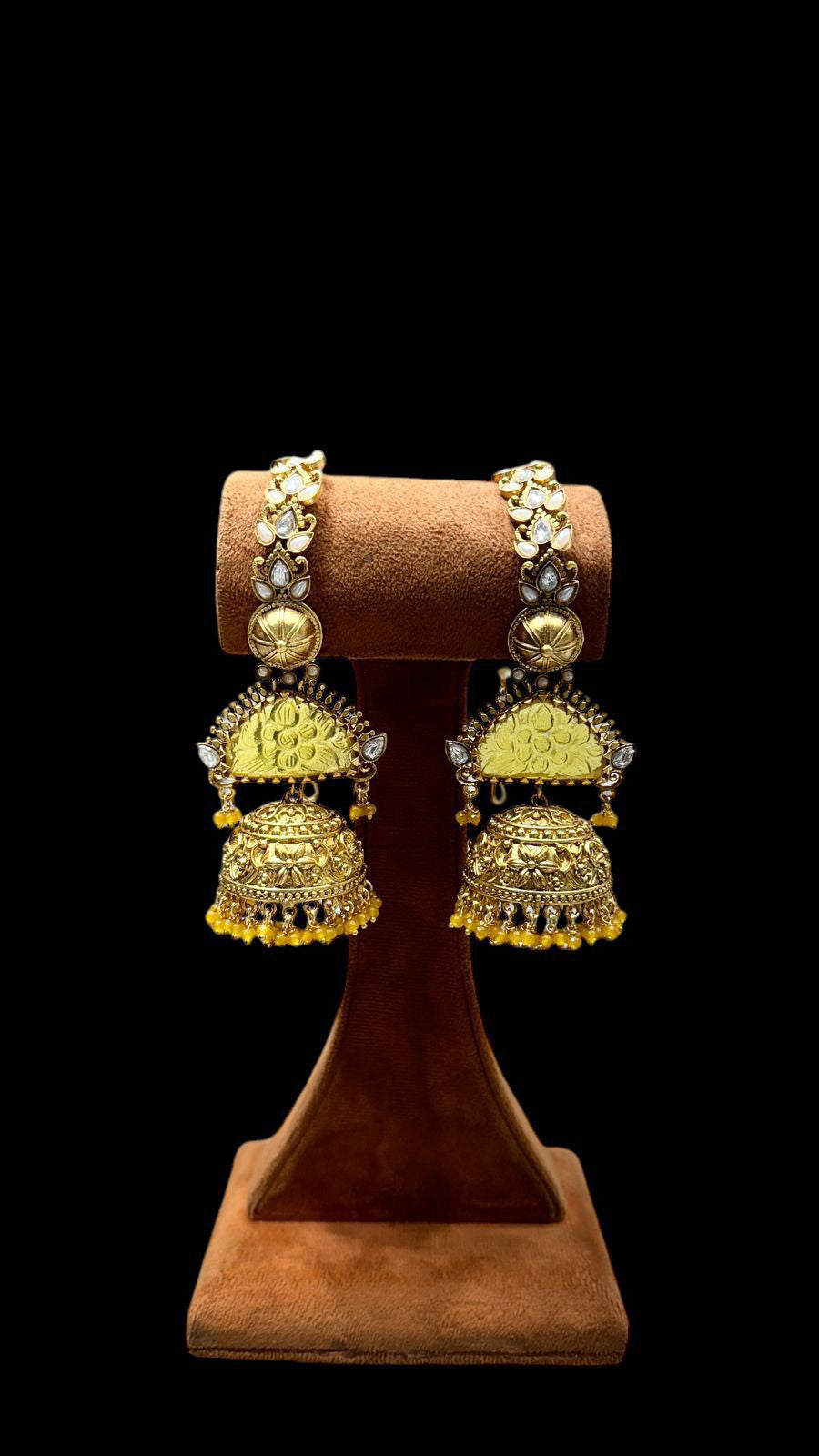 Statement Indian Jhumki for brides featuring traditional Bollywood design perfectWeddings Earrings