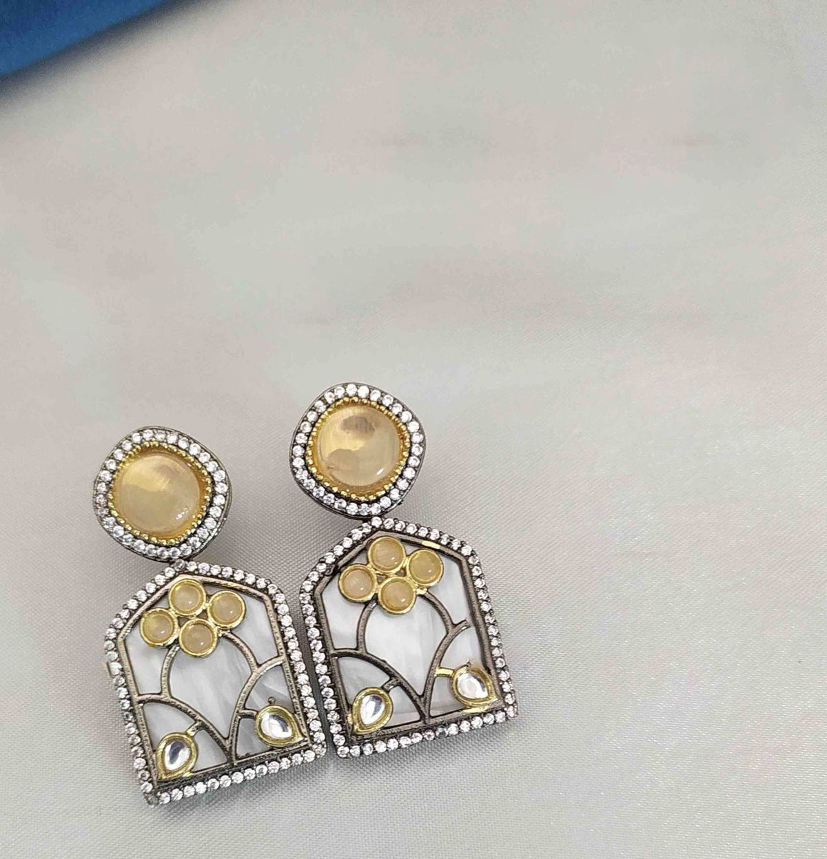 Filigree Indian earrings with tribal handcrafted style for women perfect for ethnic yet modern statement look