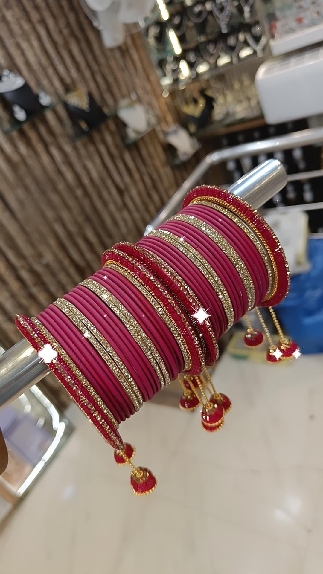 Premium Pakistani Crystal Bangles Jhumka Indian Inspired Design