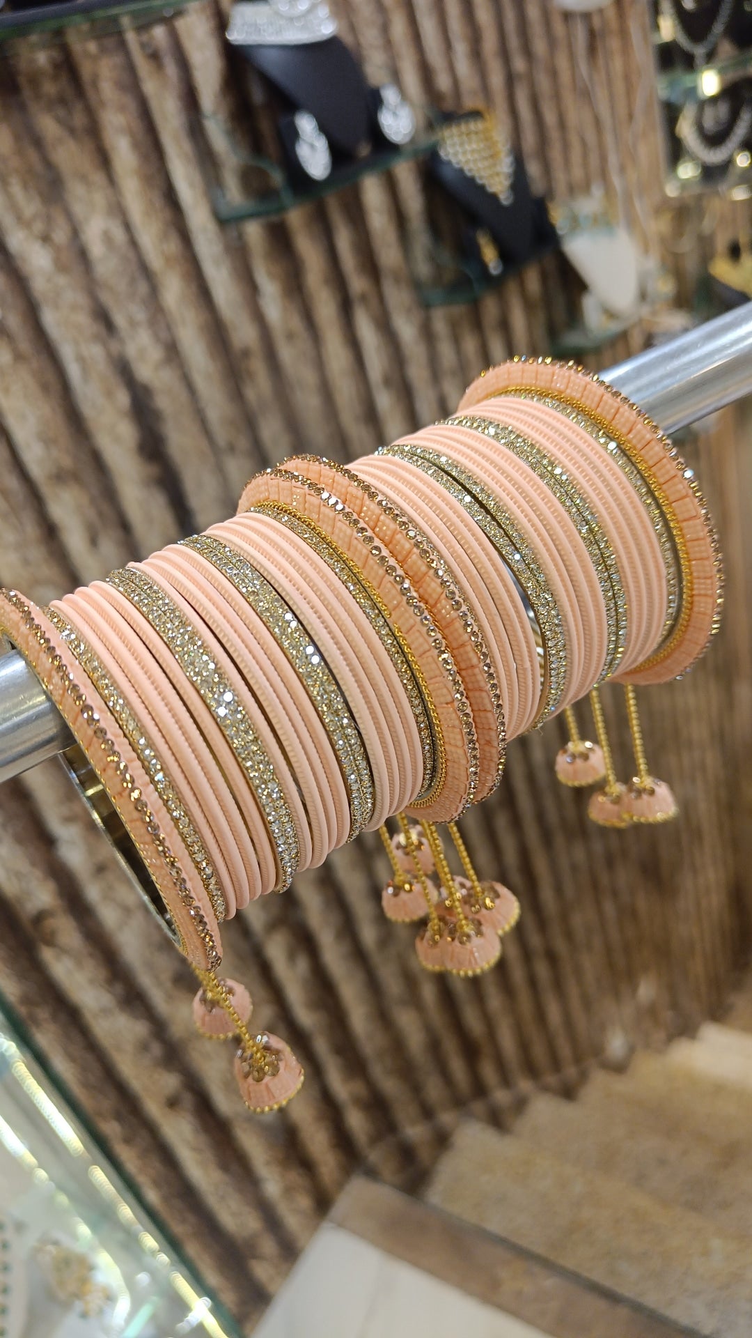 Premium Pakistani Crystal Bangles Jhumka Indian Inspired Design