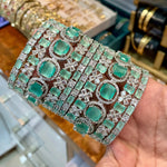 Luxury Bridal Indian AD Bangles Set | Indian Jewellery | Premium Stones Wedding Bangles for Women