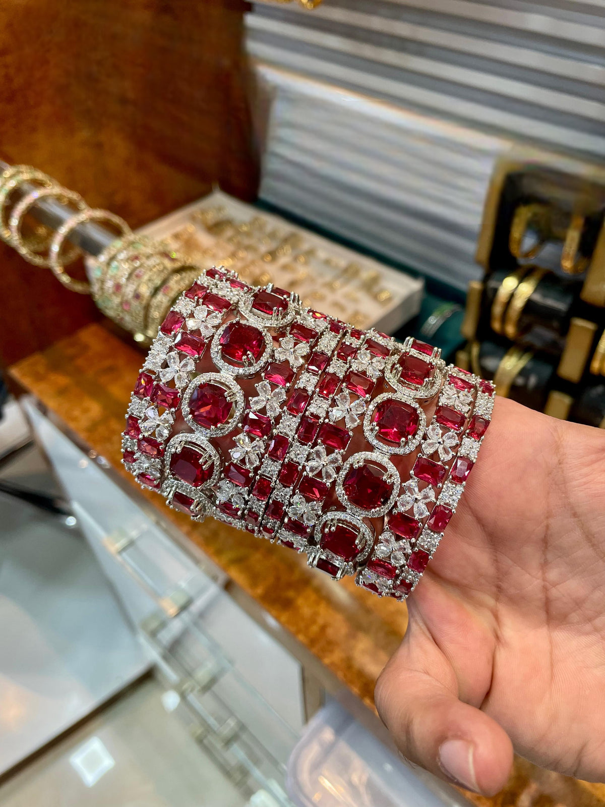 Luxury Bridal Indian AD Bangles Set | Indian Jewellery | Premium Stones Wedding Bangles for Women