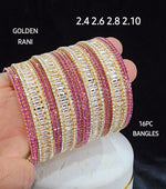 AD Bangles Set (16 Pcs) | Indian Jewellery | Crystals Diamond Bridal & Partywear Indian Bangles