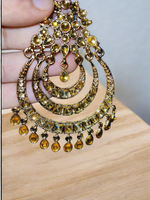 Gold Chandbali Bridal Pearl Kundan Earrings Set, Kundan Earrings, Chandbali Earrings, Kundan Chandbali, Chandbali, Indian Jewelry