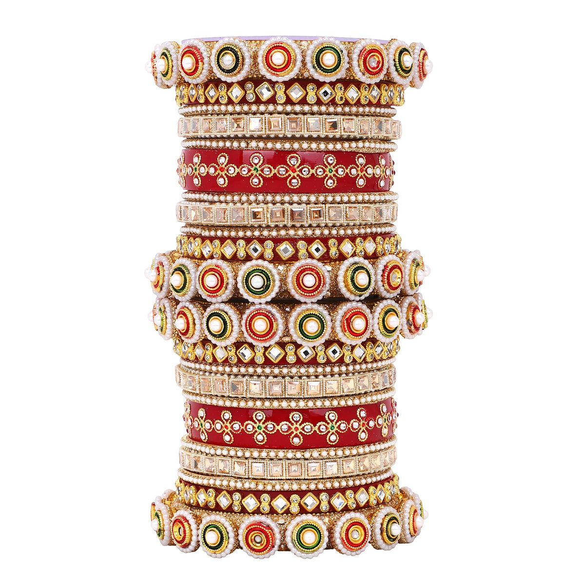 Traditional Rajasthani Bridal Chura with Pacheli Kada