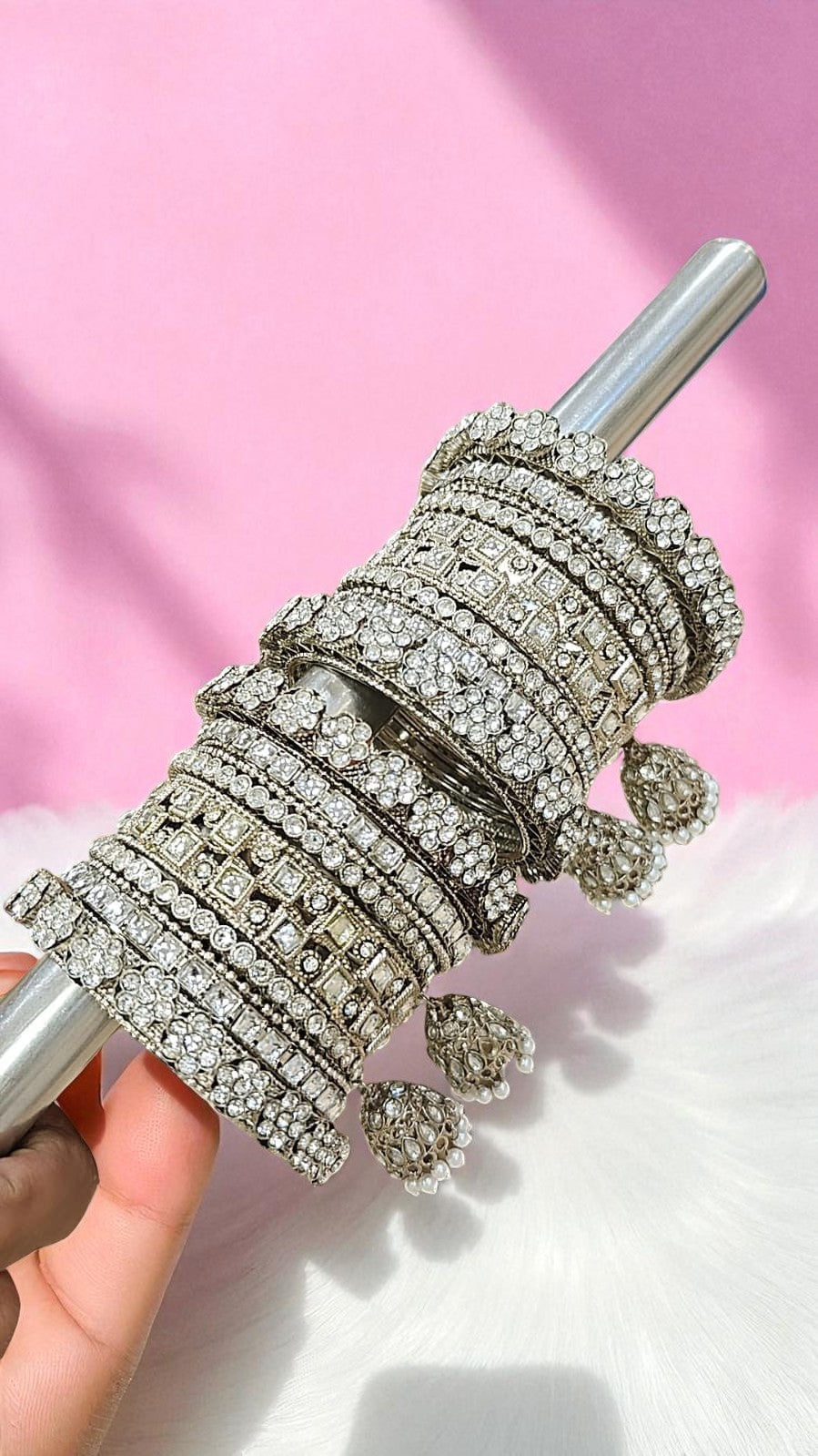 Antique Oxidised Silver Bangles Set Elegant Indian Style–