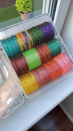 Elegant Traditional Glass Bangle Set – Timeless Ethnic Charm - Libasaa.com