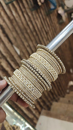AD Shadow Stone Bangles Set – Elegant Sparkle for Every Occasion - Libasaa.com