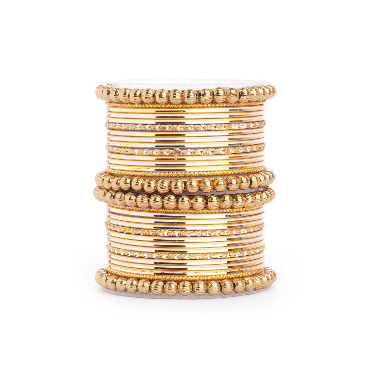 Traditional Indian Bangle Set with Antique Kadas – Elegant Bridal Jewelry for Women - Libasaa.com