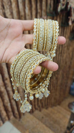Premium AD Stone Jhumar Bangle Set – Perfect for Wedding Glamour 💍 - Libasaa.com