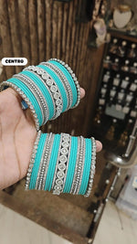 Elegant Moti Silver Stone Diamond Bangles – Timeless Grace for Every Occasion - Libasaa.com