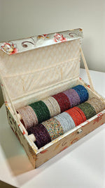 Indian Glass Stone Combo Box | Indian Jewellery | 12 Dozens 12 Colours Combo Glass Bangles Set | Premium Indian Bangles Set for Weddings & Daily Wear