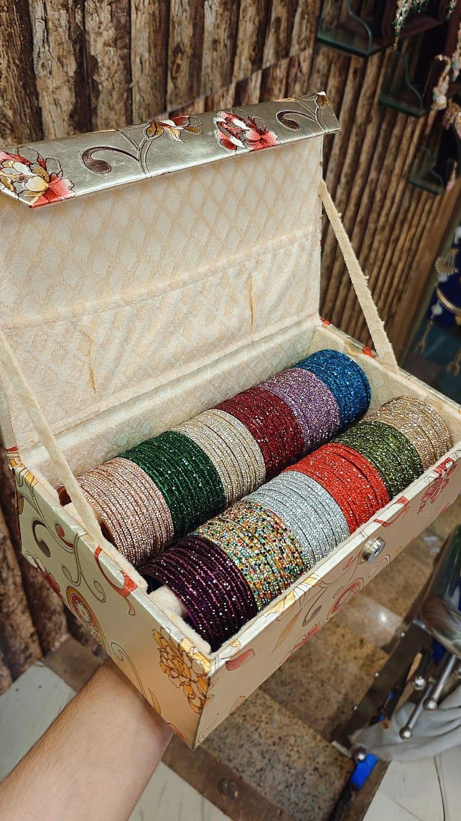 Indian Glass Stone Combo Box | Indian Jewellery | 12 Dozens 12 Colours Combo Glass Bangles Set | Premium Indian Bangles Set for Weddings & Daily Wear