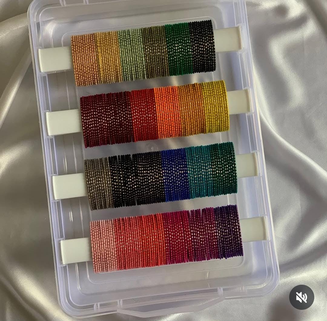 Indian Multi-Color Aluminum Dots Bangles Set | Indian Jewellery | 4 Roll Bangle Set | Premium Indian Bangles Set for Daily & Festive Wear